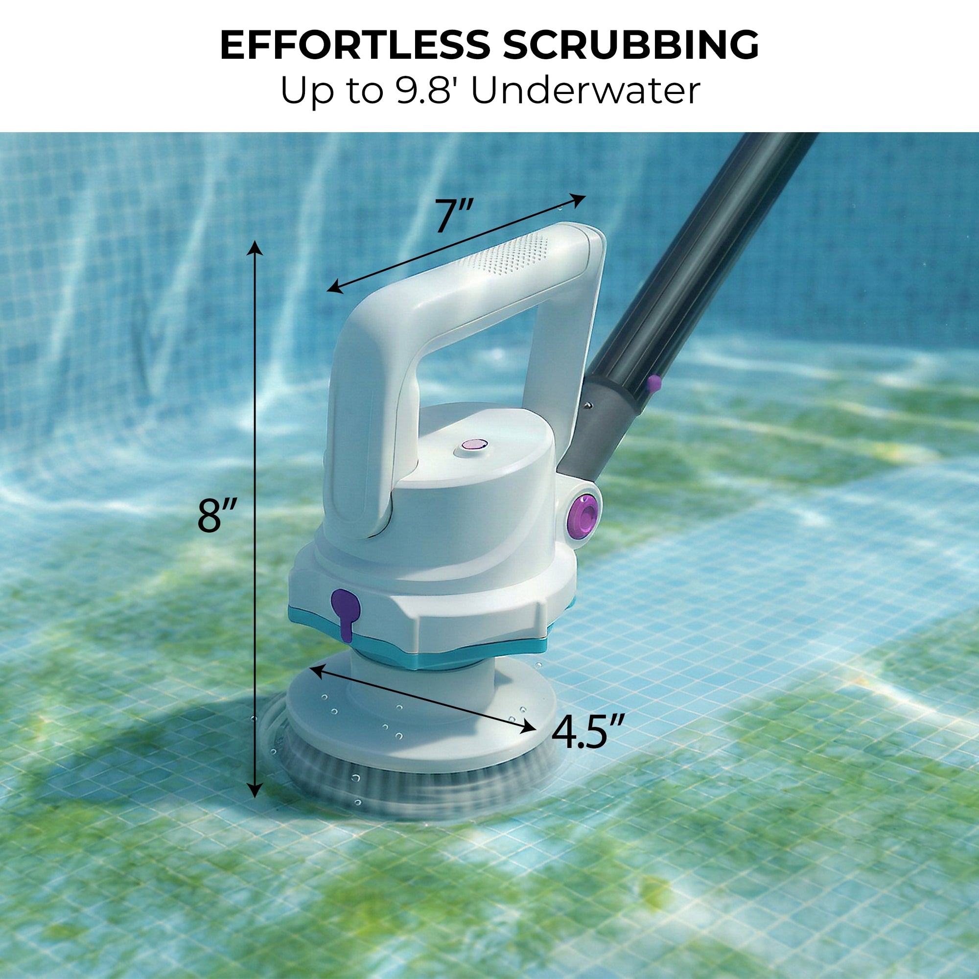 XTROBRUSH 100 Rechargeable 3-in-1 Electric Pool Scrubber