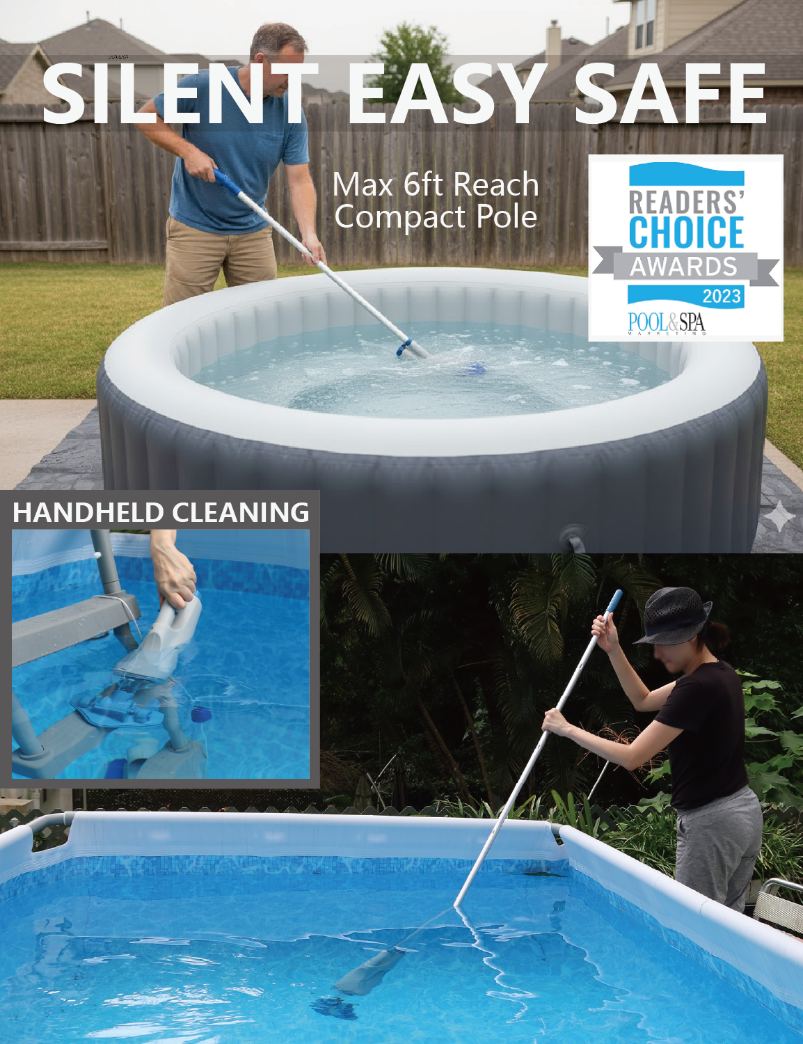 XTROVAC 110 (2025 Upgrade) Rechargeable Cordless Pool Vacuum