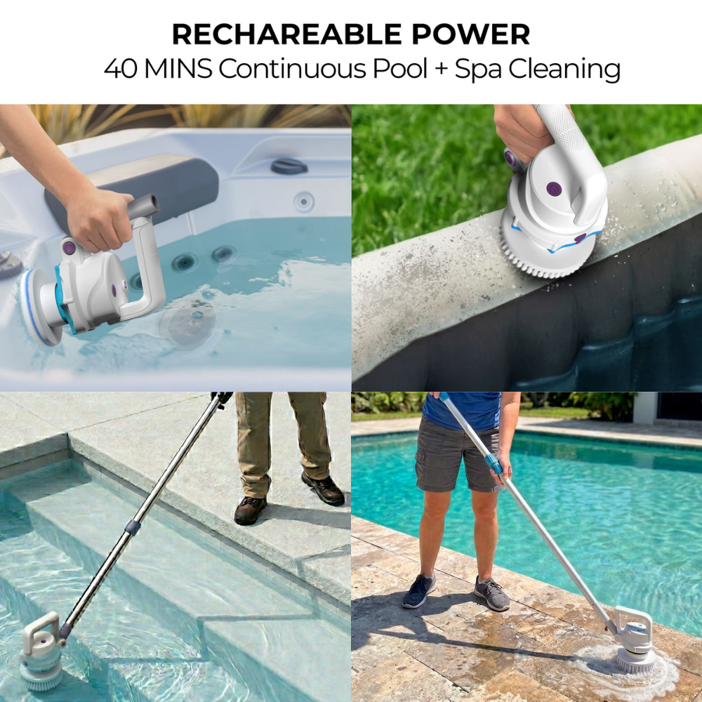 XTROBRUSH 100 Rechargeable 3-in-1 Compact Electric Pool Scrubber
