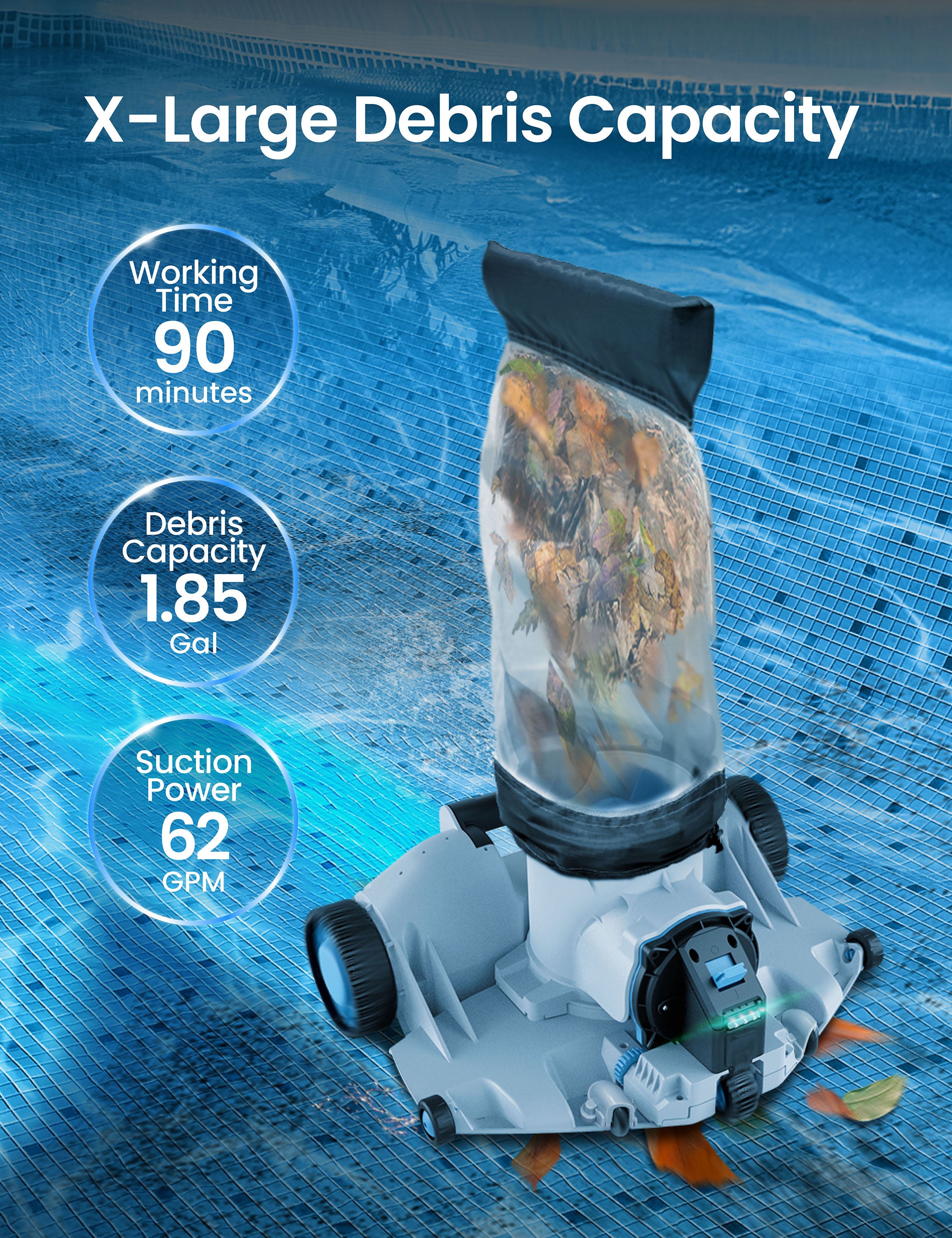 XTROJET 620 Cordless Automatic Pool Leaf Vacuum (2026 NEW)